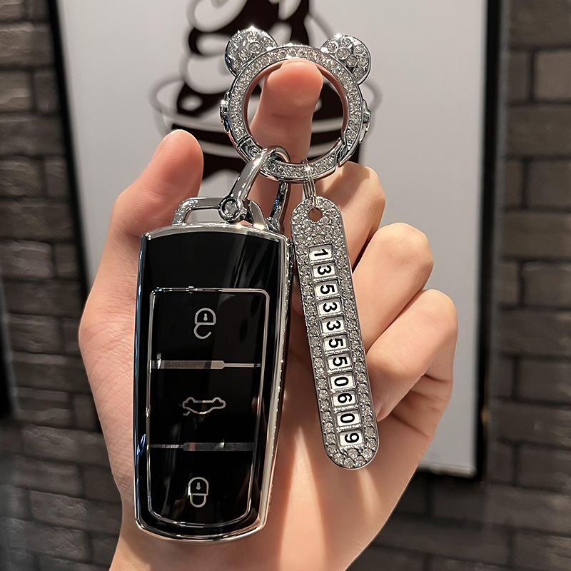 Aplicable a la Caja dominante de Volkswagen Magotan Passat CC Golf 8-Way ID4 lingdu L Tuang X hebilla del bolso de la llave del coche