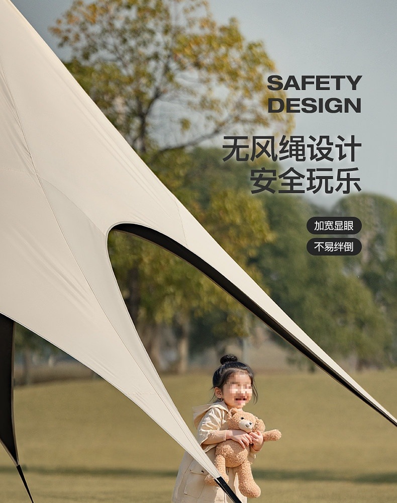 SOYON Quick-Setup Black Vinyl Canopy Tent Outdoor Camping Equipment Full Set New Model No-Assembly Sunshade Canopy