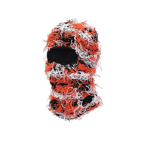 Cross-border single-hole knitted mask party funny acrylic wool balaclava outdoor warm headgear