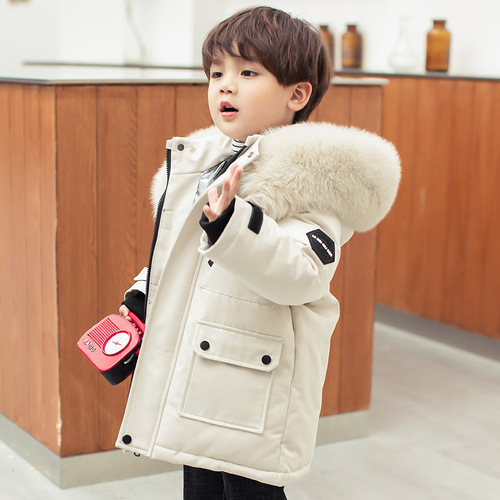 Children's Winter Warm Coat -  New Arrival for Young Boys, Long-Sleeve Winter Coat with Thick Padding, Wholesale