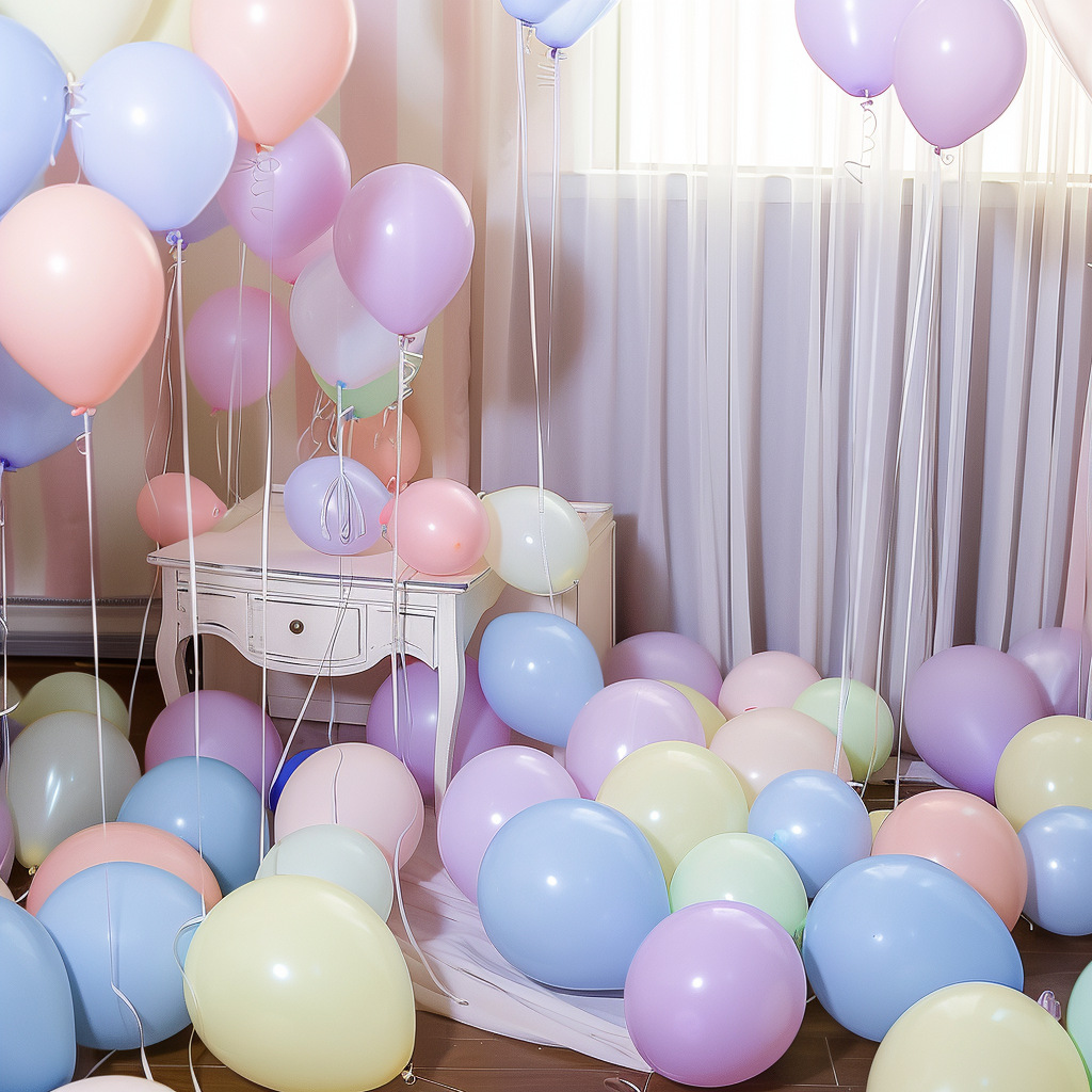 Balón de macarón para niños de cumpleaños al por mayor decoración escenario de diseño rosa una variedad de color globo grueso