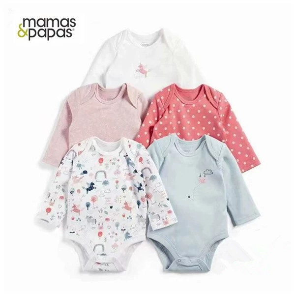 Мама и папа Мamas&papas производитель весна, осень и лето чистый хлопок детская одежда с длинным рукавом и коротким рукавом треугольник хамер 5 предметов сумка