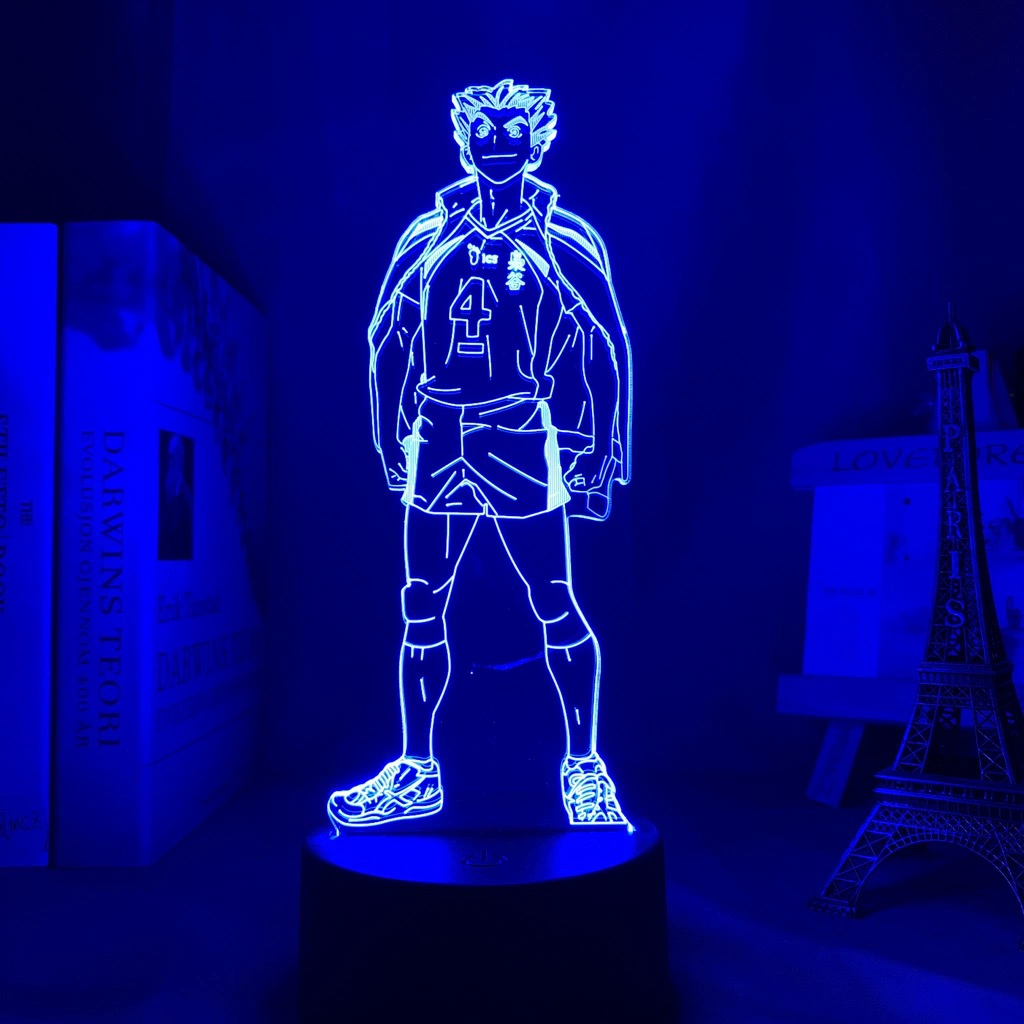 Акриловая ночная LED-лампа с волейболом, минифигура, 3D, подарок на день рождения