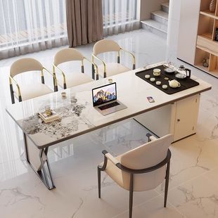 Light Luxury Slate Tea Table and Chair Combination Modern Light Luxury Simple Office Tea Table Home Balcony Tea Table Tea Table