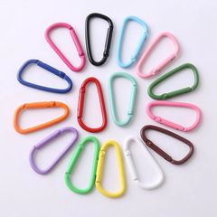 DIY ジュエリーアクセサリーカラフルなペイントキーホルダーバッグバックル D 型カラビナ金属素材ペンダント絶妙な