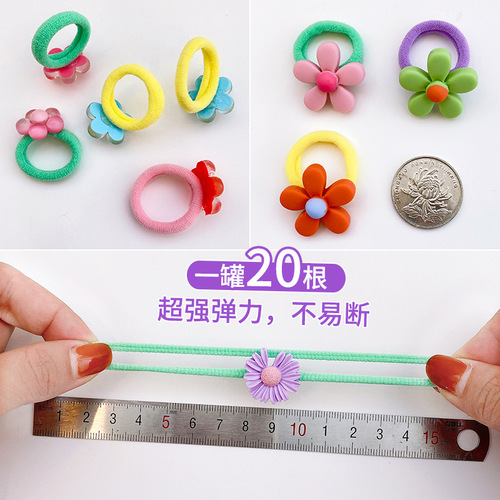 Children's Hair Tie Rubber Band Small Hair Tie Girls Cartoon Towel Ring Baby Doesn't Hurt Hair High Elasticity Headband Hair Accessories