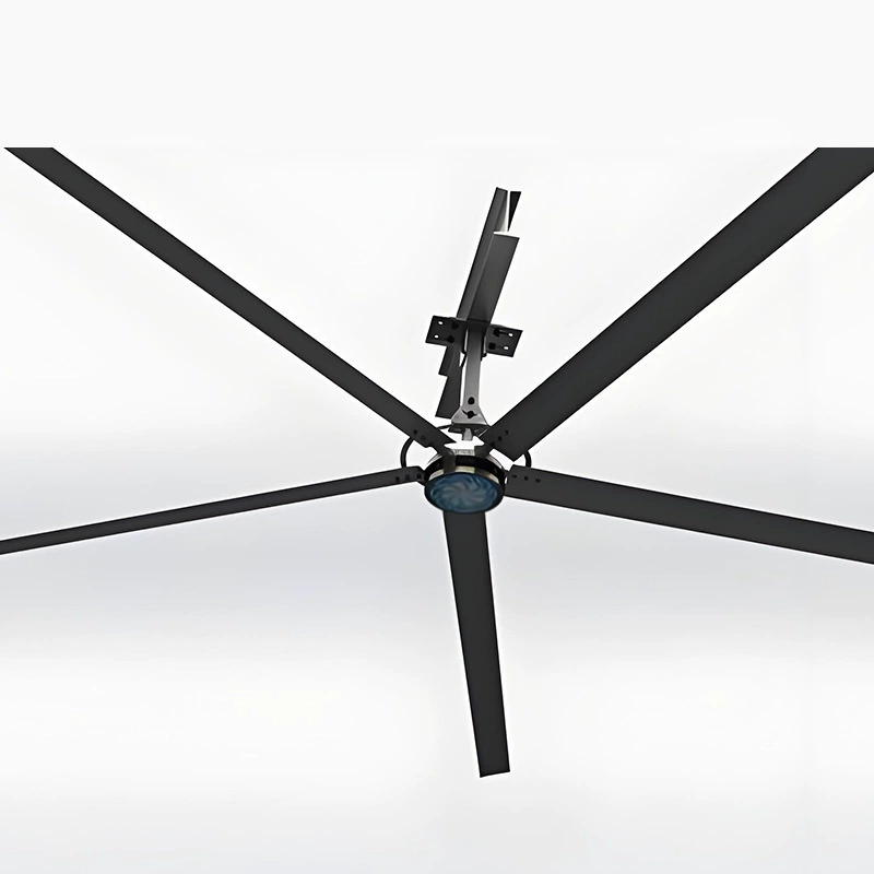 Промышленный большой потолочный вентилятор с двигателем с постоянным магнитом 7.3m очень большой ветроэнергетический заводской цех склад с регулируемой частотой двигатель из чистой меди большой вентилятор