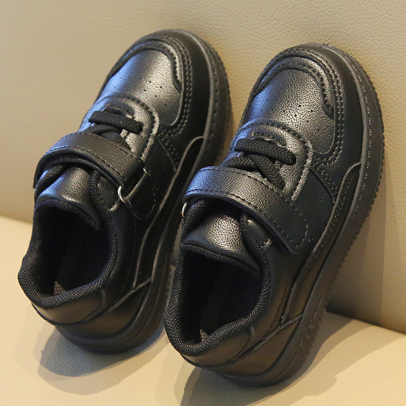 Zapatos blancos para niños 2025 primavera y verano zapatos deportivos para niños y niñas, zapatillas casuales, zapatos de bebé de suela suave de cuero, planos.