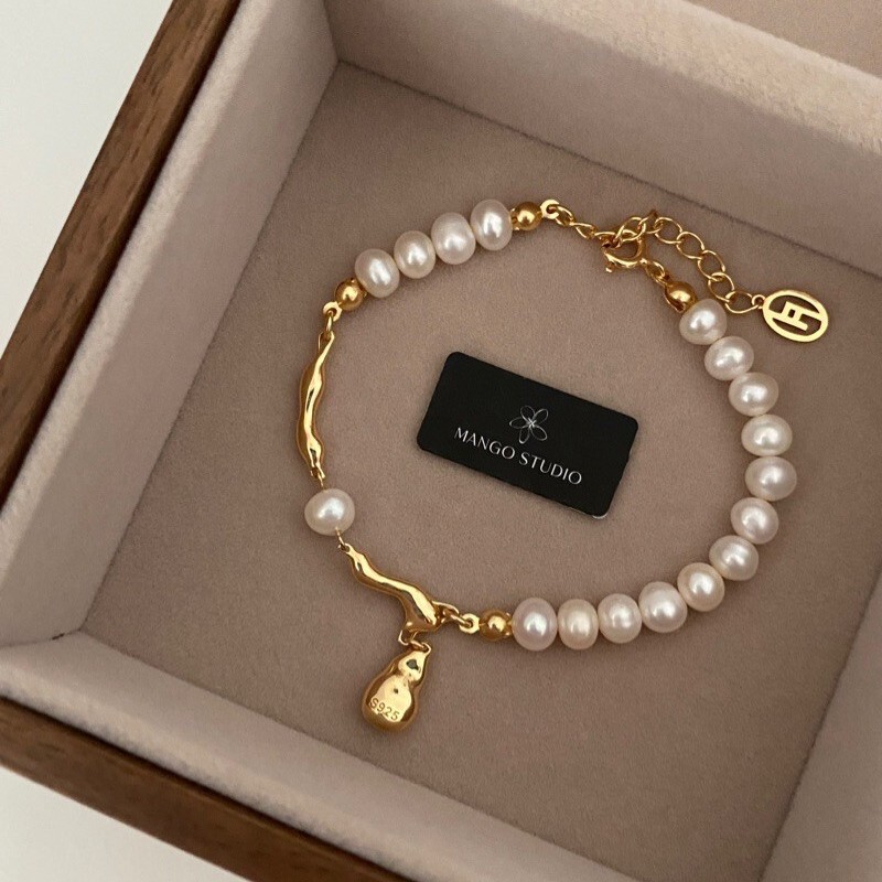 Dannyis Small Fresh Fashion Artificial Pearl Water Drop Adjustable Bracelet High-End Design Hand Jewelry Niche Fashion