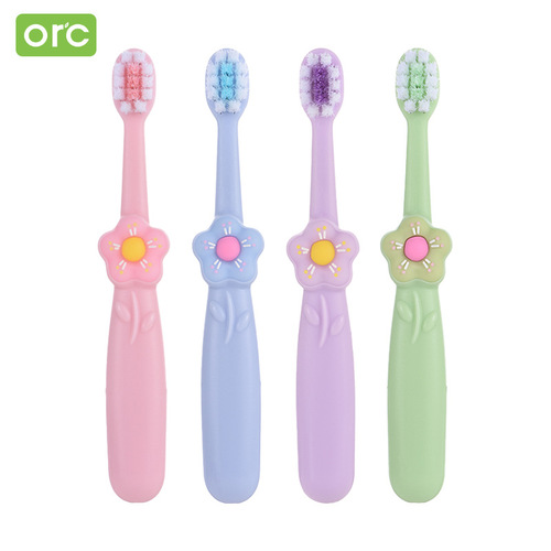 New 2024 Children's Soft Hair Toothbrush Flower Cute Baby Practice Toothbrush for Supermarket Chain Manufacturers