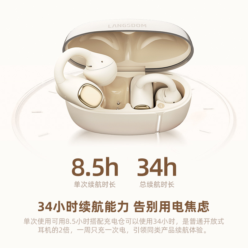 Lanston nuevo auriculares TS29 larga duración alta calidad de piel silicona IP65 auriculares Bluetooth deportivos