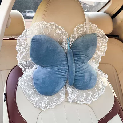Headrest – Cushion - princess-style-butterfly-shape-blue-2-headrests-no-specifications