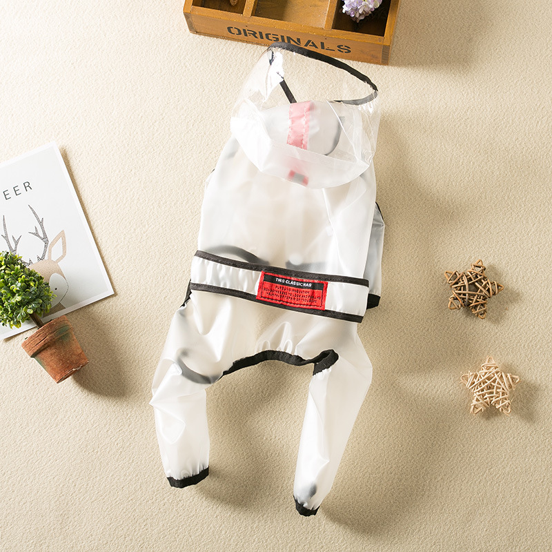 Dog Raincoat Four-Leg Waterproof All-Covering Small and Medium-Sized Dog Teddy Bixu Corgi Siaman Poncho Pet Clothes