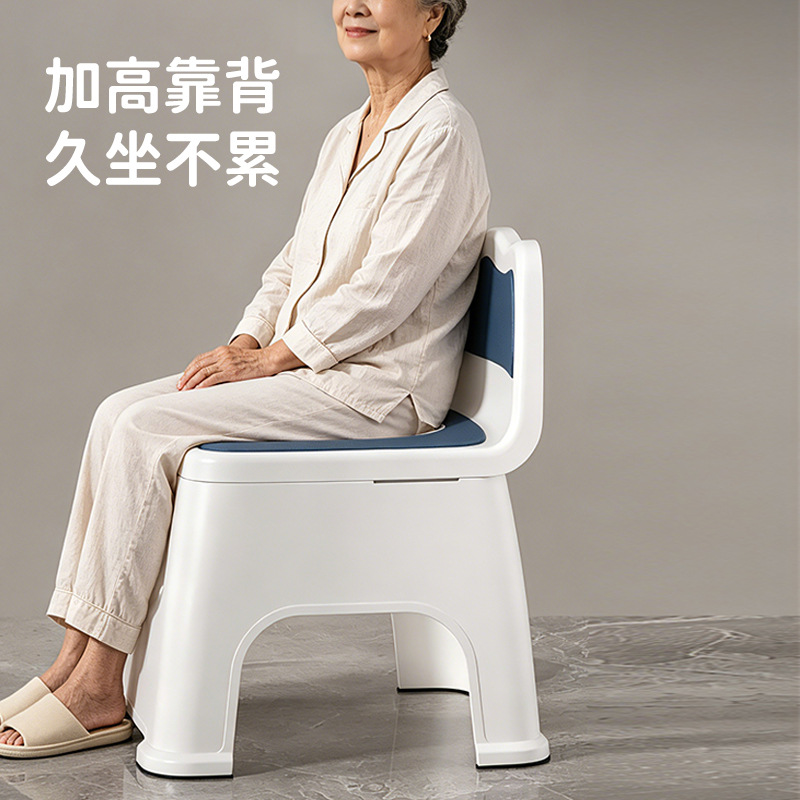 Silla Inodoro Portátil para Adultos de Plástico Lavable para Baño image 2