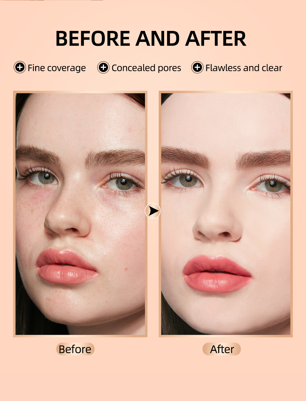 Carina QiBest – correcteur à coussin d'air, liquide mat, couvre les Pores invisibles, crème de fond de teint hydratante naturelle_voghion.com