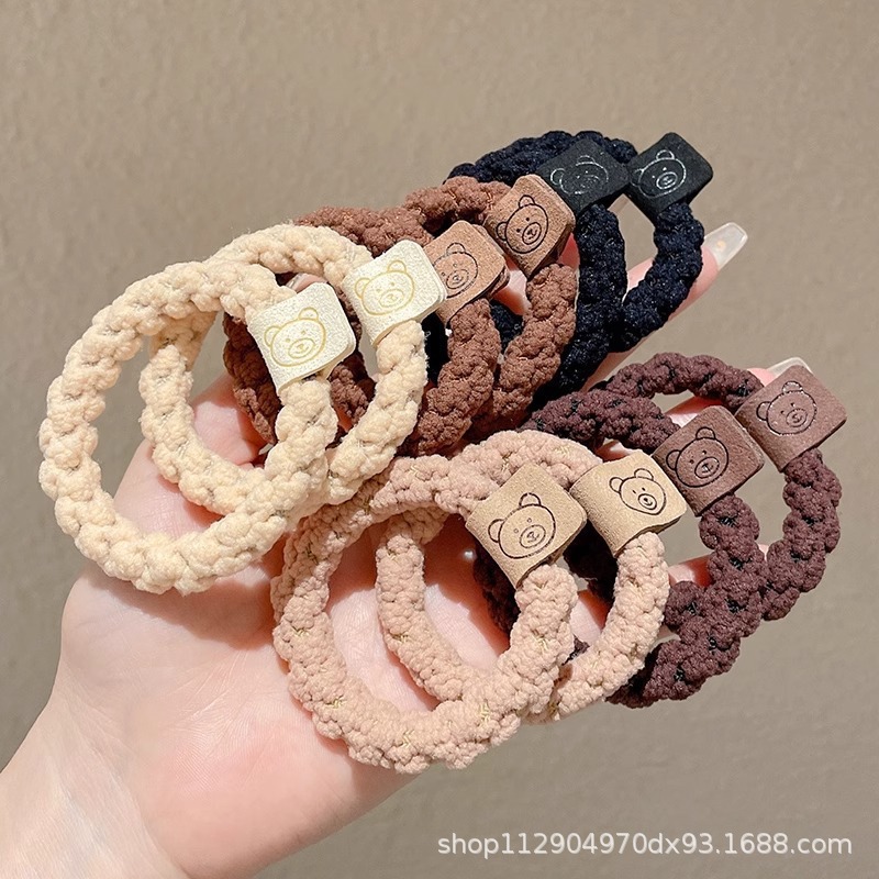 2025 nuevo estilo simple cabello de moda de alta elasticidad correa de correa de cabello multifuncional cubierta de cuero durable cabello bola adornamiento para el cabello