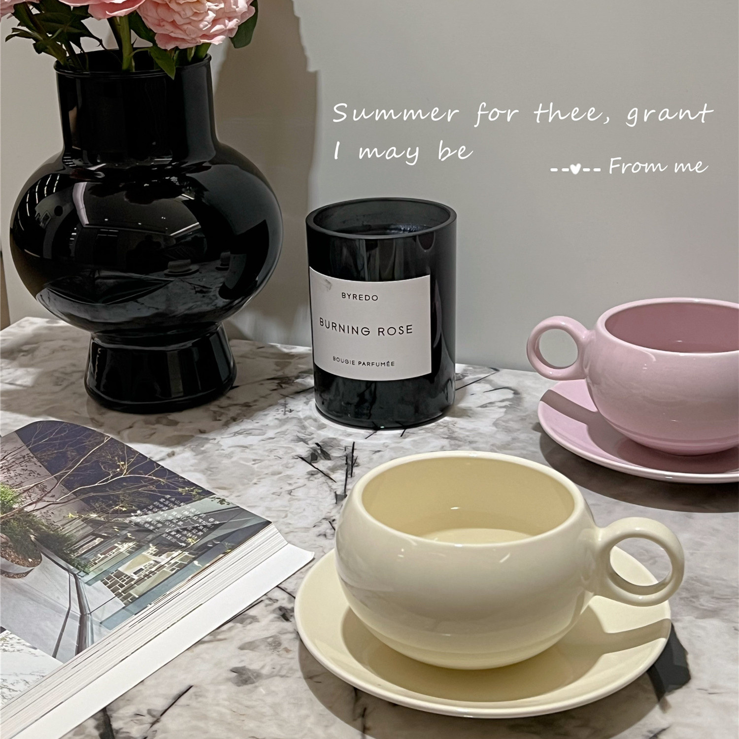 Taza de huevo nórdica simple de color sólido, taza de café, platos de latte, platos de té de la tarde, taza de té negro, regalo de mano