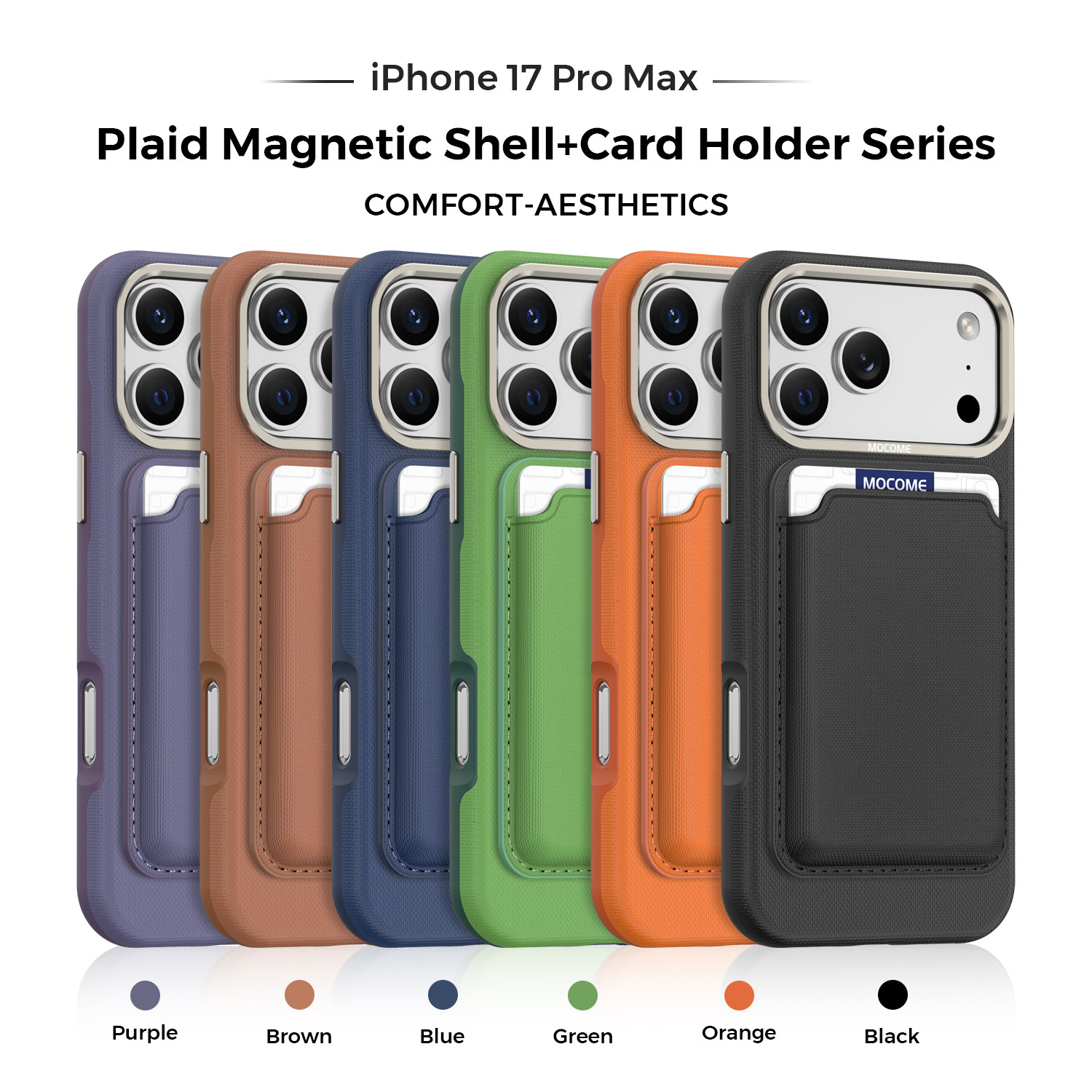 Ốp lưng từ tính iPhone 11-16 Pro Max chất liệu vải công nghệ MagSafe chống sốc — Cam【Ví thẻ】, Xanh dương【Ví thẻ】, Đen【Ví thẻ】, Xanh lá【Ví thẻ】 chi tiết 44