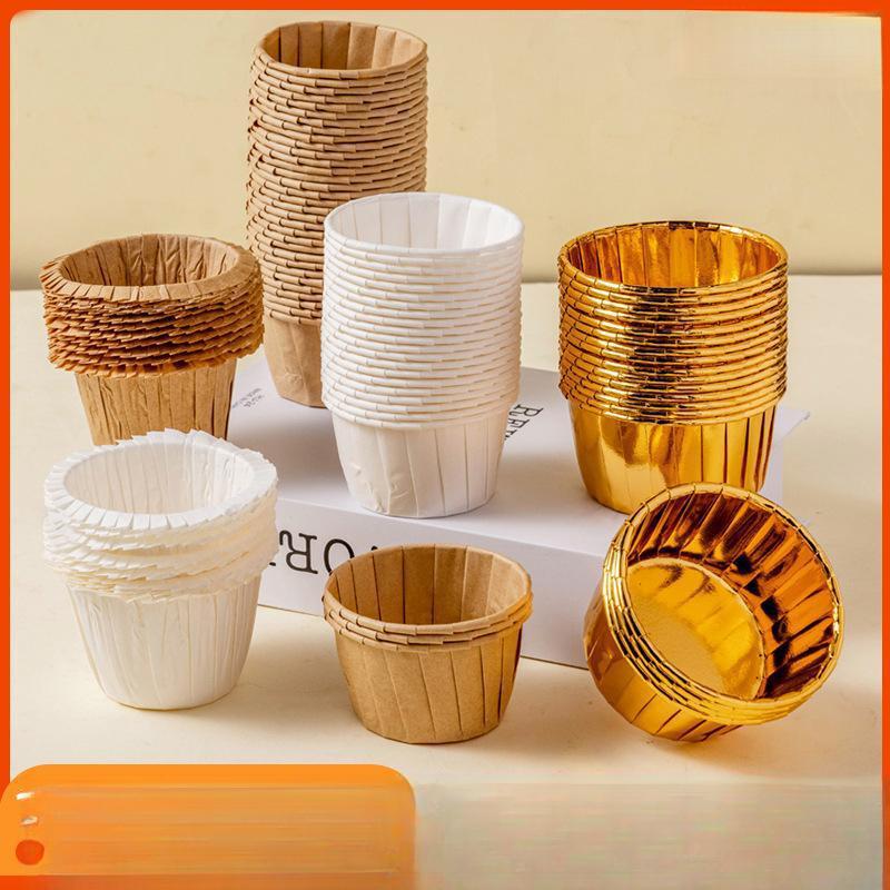 White rolled-edge cake paper cups, disposable coated cups, high-temperature resistant baking paper cups, oil-proof cups