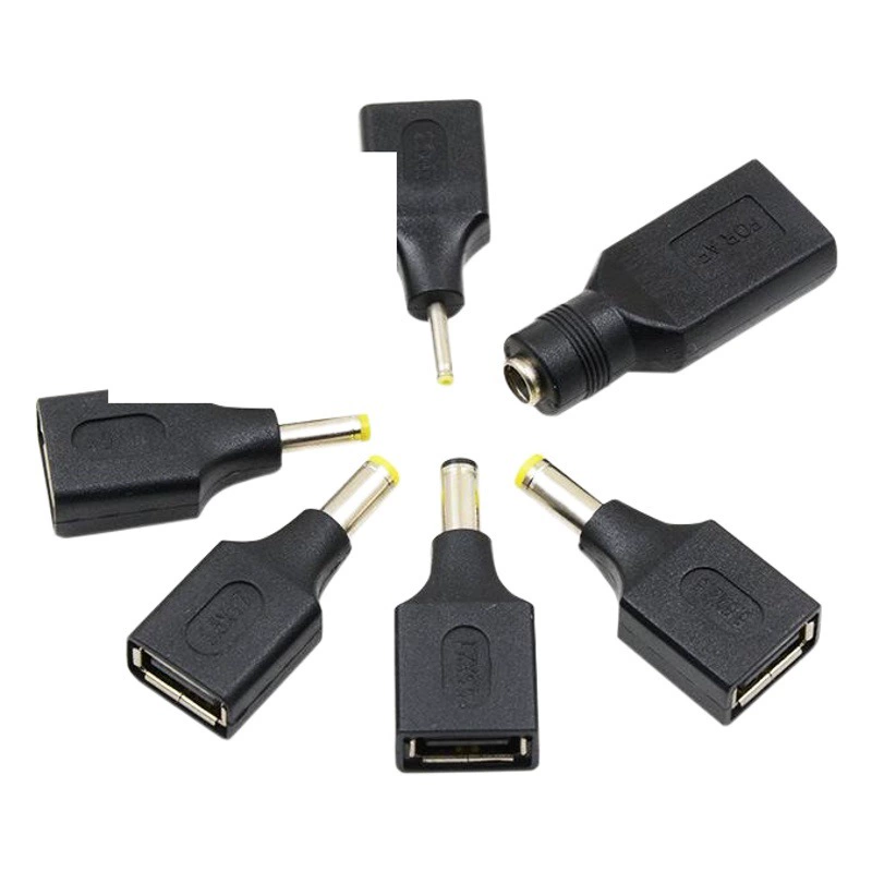 Фабричный прямой адаптер постоянного тока USB-гнездо для DC5.5 * 2,1 Мужской адаптер питания с несколькими спецификациями
