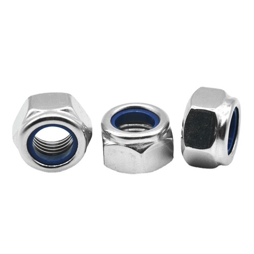 304 stainless steel hexagonal nylon lock nut DIN985 self-locking lock nut screw cap M2-M30