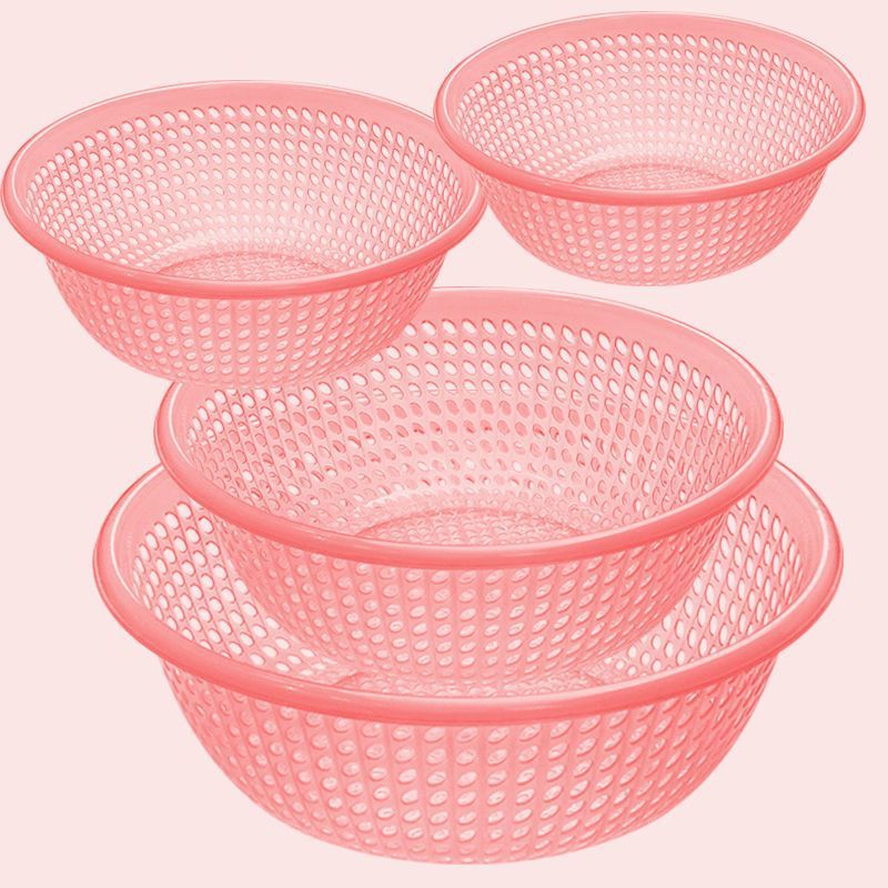プラスチックふるい排水バスケット大型家庭用野菜洗いバスケット野菜洗いボウル果物洗いふるいキッチン厚みのある果物バスケット|undefined