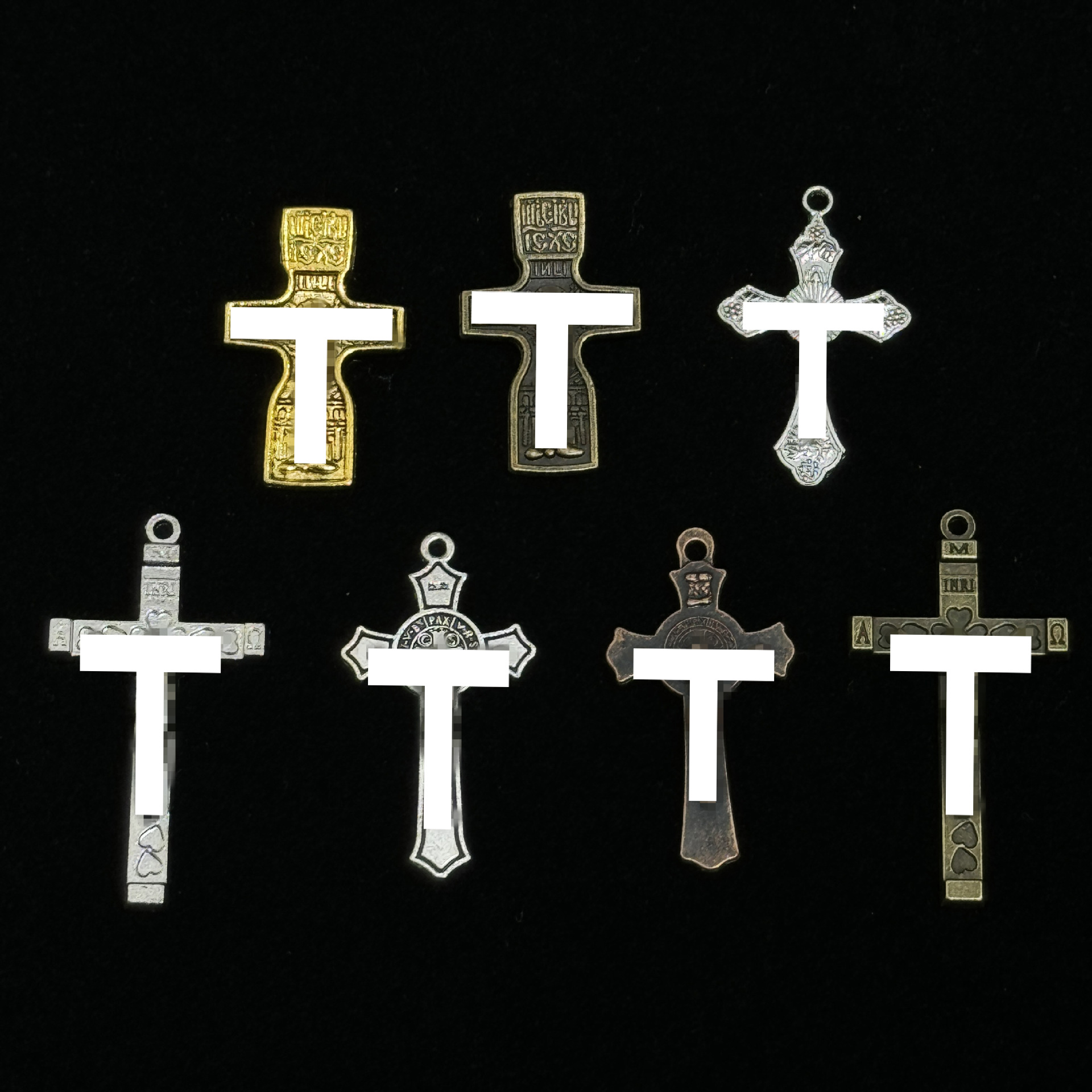 Vintage Metal Jewelry Necklace Bracelet DIY Rosary Pendant Pendant Hanging Handmade Bead Accessories Die Casting Zinc Alloy