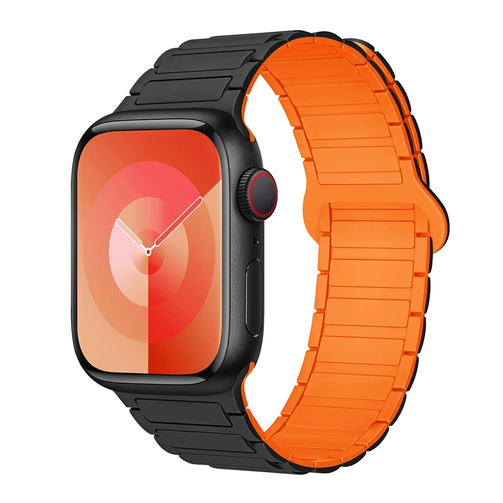 Подходит для Apple Watch1-11 поколения/Ultra3/SE3 второго поколения три бусины силиконовый магнитный ремешок