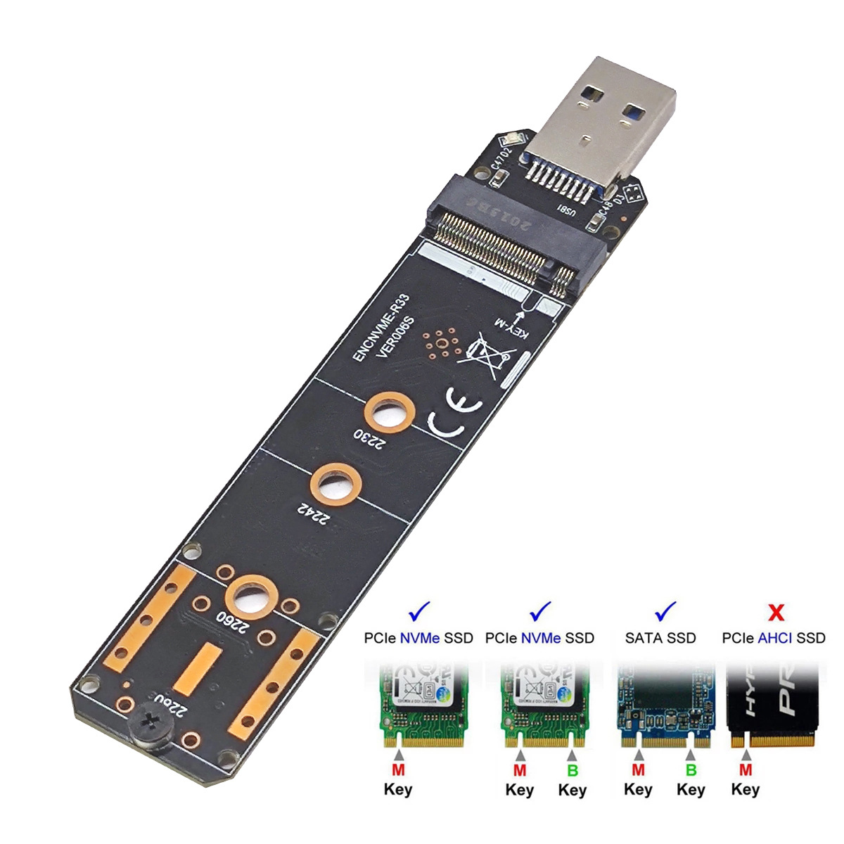 USB3.1תNVME SATA˫Э��M.2Ӳ�̺�NGFFЭ��תA������RTL9210B