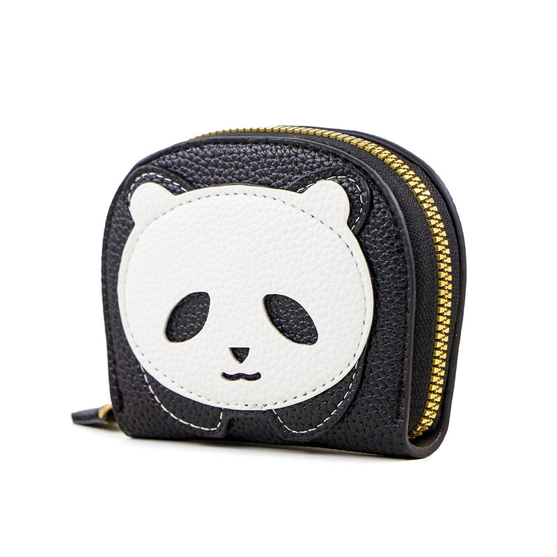 New Cute Panda Women's Card Holder Card Change Contrasting Color Hand-Held Small Wallet Creative Key Storage Coins New Cute Panda Women's Card Holder Card Change Contrasting Color Hand-Held Small Wallet Creative Key Storage Coins