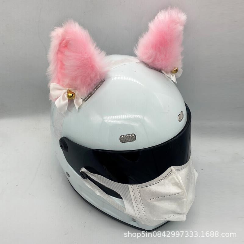 Personalized Helmet Decoration with Cat Ears, Trendy Helmet Accessory for Motorcycle, Electric Vehicle Riders, and Ski Helmets Modification
