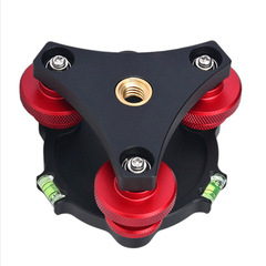 攝影配件三腳架平衡調節器1/4螺絲金屬雲台底座水平調節雲台