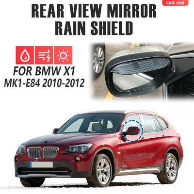 Rear view mirror rain shield for BMW X1 (Rain shield) - no-gifts-bmw-x1-mk1-e84-2010-2012-rearview-mirror-rain-eyebrow-carbon-fiber-pattern