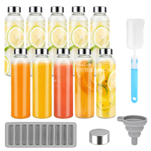 ���R�d18ozˮƿ6����500ml͸��������֭ƿ���ե֭���豭���w��©