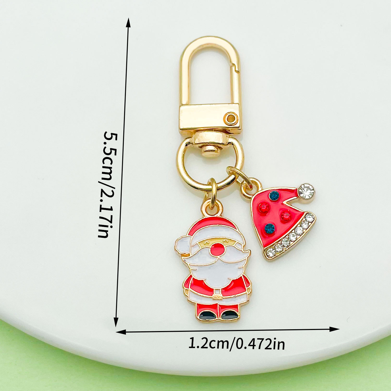 Llavero de Navidad lindo árbol de Navidad de dibujos animados anciano campana copo de nieve colgante de aleación colgante pequeño regalo europeo y americano