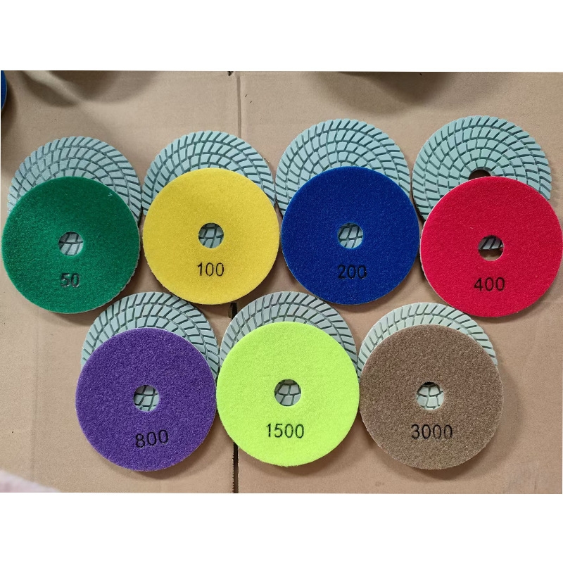 5寸大理石水磨片金刚石软磨片玉石石英石抛光片石材抛光外贸款