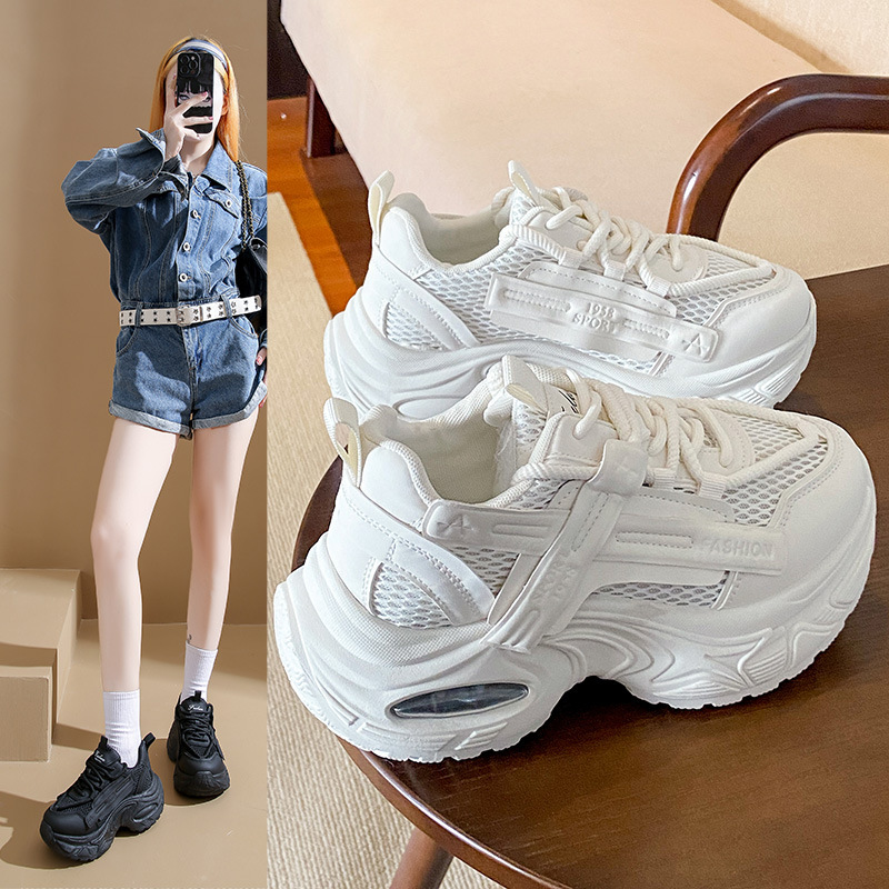 ins韩版新款老爹鞋女2025秋季学生运动跑步休闲鞋厚底增高鞋FB891|undefined