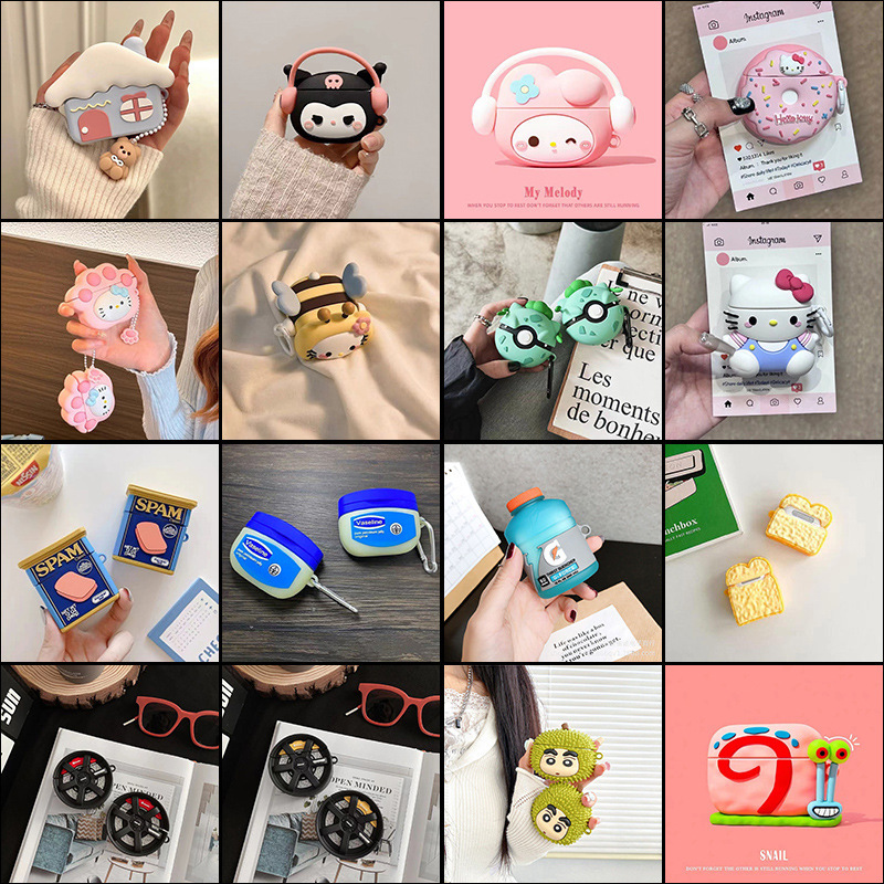 Cute airpods4 Generation Wireless Bluetooth Headset Protective Cover for Apple Pro3 Silicone 12 Generation Cartoon Soft Case Cute airpods4 Generation Wireless Bluetooth Headset Protective Cover for Apple Pro3 Silicone 12 Generation Cartoon Soft Case