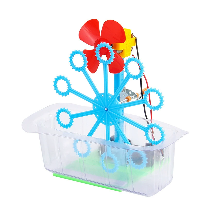 Smart toy, interactive bubble machine for experiments, DIY, science and technology, family style