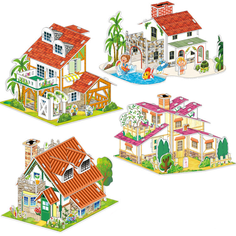 Children's New Colorful 3D Stereo Puzzle Toy Model Handmade DIY Educational Puzzle Board Puzzle Science and Education Gift