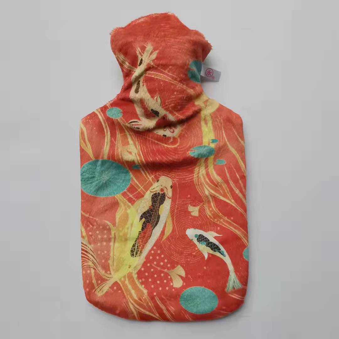 上海永字牌热水袋批发注水橡胶暖手袋冲水暖宝宝1000毫升布套厂家