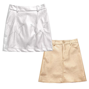 �W���L��Ƥ����ȹ�Ըа���ȹ����ɫ�r��PUƤ��ȹ���߹��yɫһ��ȹ