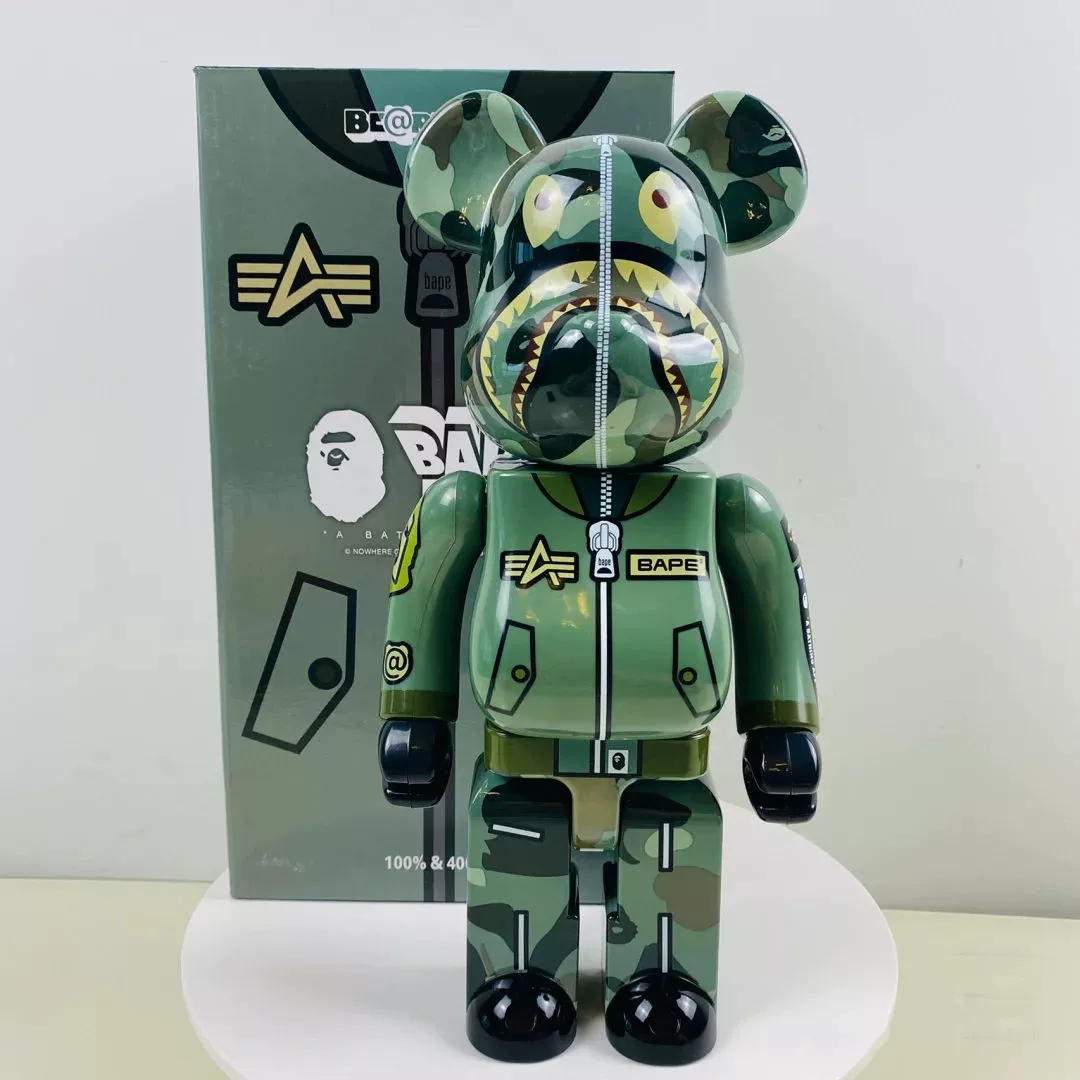 Bearbrick Violent Bear 1000%Plating Tide Playing Bear Hand -Office Toys Home Locker Ladder Van Gogh Qianqiu