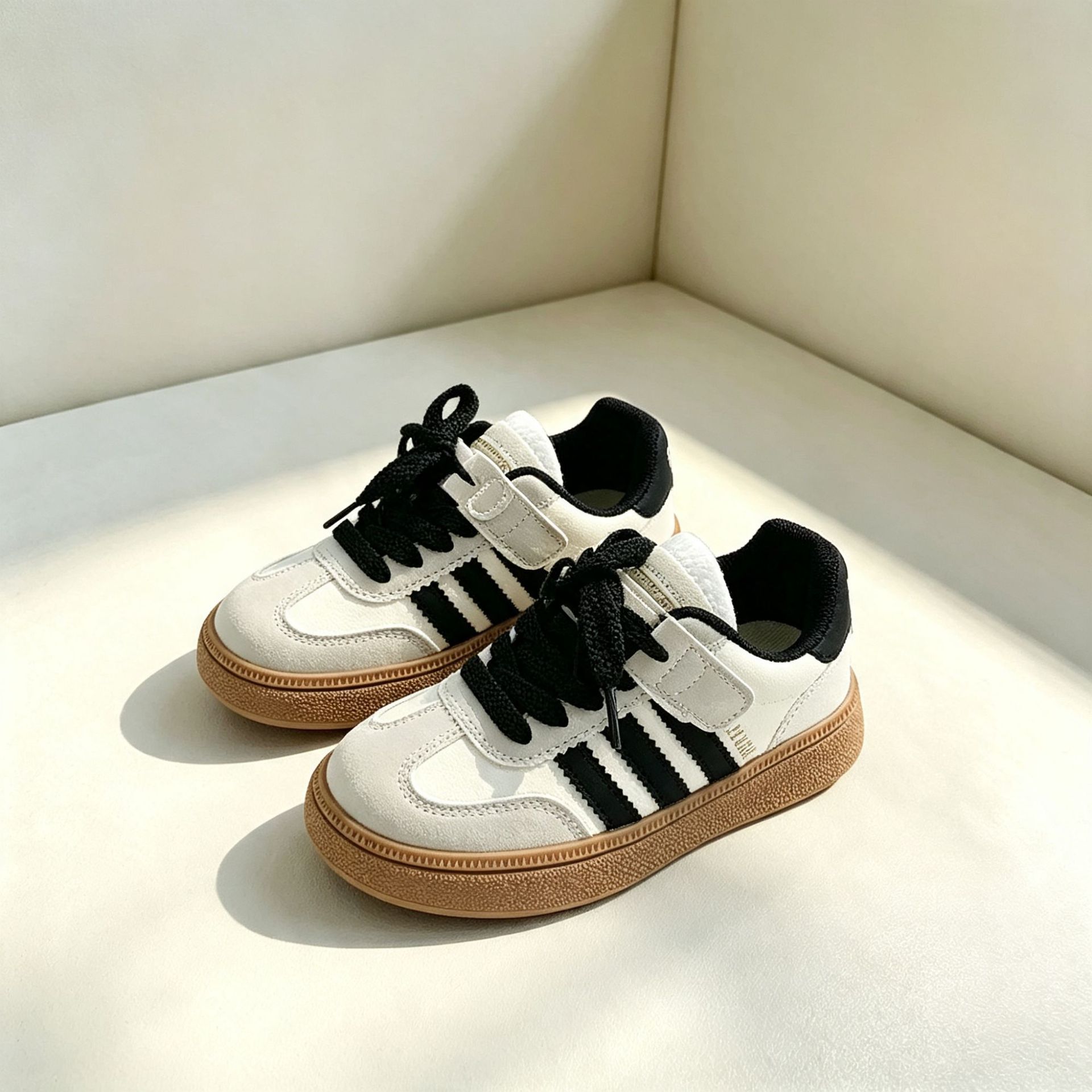 Nuevos zapatos deportivos para niños 2025 otoño niños pequeños y medianos zapatos casuales de cuero para niños 5 - 8 niñas zapatos de entrenamiento antideslizantes