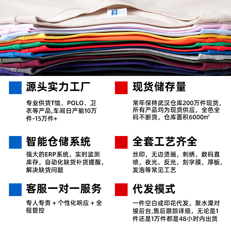 150克欧版纯棉t恤圆领短袖团体班服印logo宽松跨境大码男夏夏季|undefined
