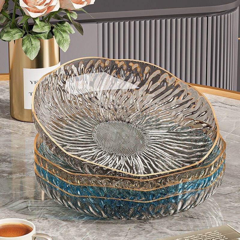 High-End Fruit Plate for the Living Room, Classy Fruit Tray, American-Style Snack Plate, Flat-Bottomed Fruit Plate, Large Capacity, Large Plate High-End Fruit Plate for the Living Room, Classy Fruit Tray, American-Style Snack Plate, Flat-Bottomed Fruit Plate, Large Capacity, Large Plate