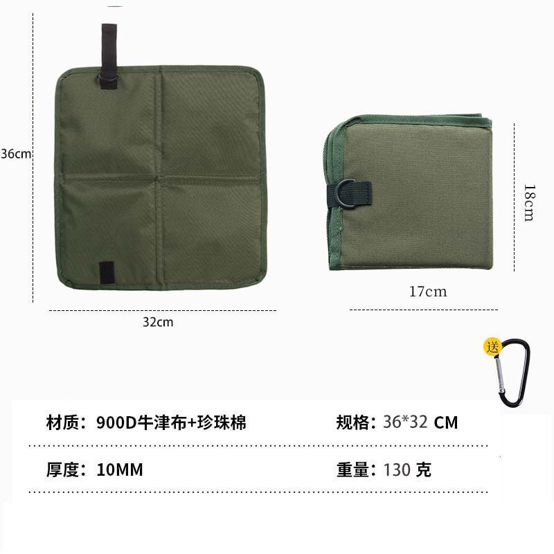 두께 10mm [36*32CM] 국방색, 걸이 고리 포함 [900D 옥스포드 원단] 로고 없음