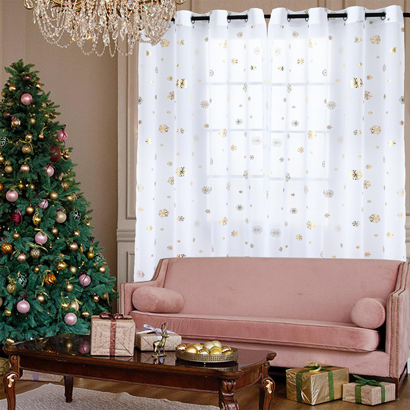 Navidad cortina de balcón opaco aislamiento solar protección solar cortina puente Shaoxing Ke comercio exterior transfronterizo amazónico