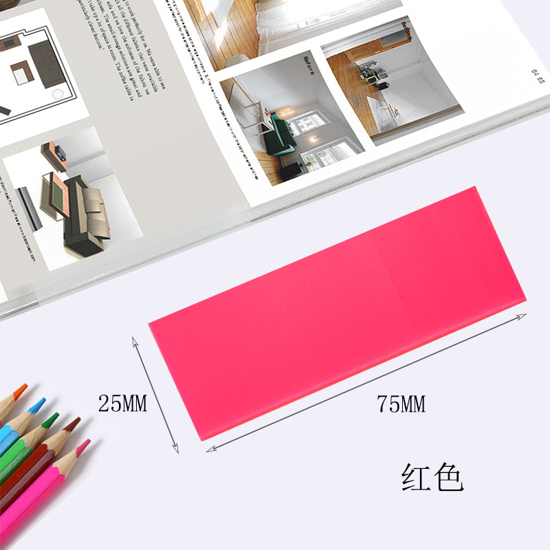 Bloc de notas colorido fluorescente para mascotas, fuerte viscosidad, impermeable, transparente, nota adhesiva, ladrillo adhesivo de índice de alto valor para estudiantes