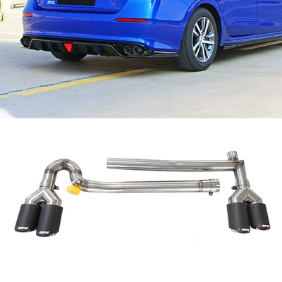 Exhaust pipe 11 generation Honda Civic bright - carbon-fiber-bend-four-out